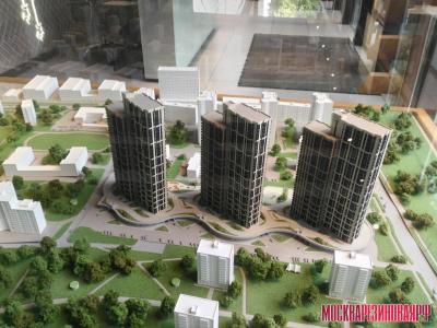 Макет ЖК "Фестиваль парк" в офисе продаж. Фото Бегущего Риэлтора 20.07.2019 г.